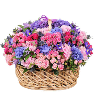 Цветы в корзинке «Сладкое пробуждение»